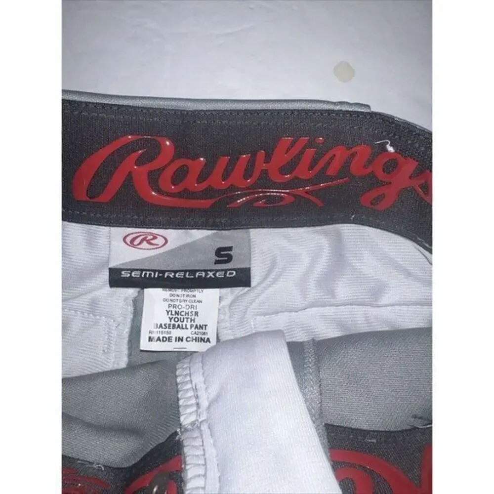 Rawlings Semi-Relaxed Youth size Small‎ Baseball Pant Gray